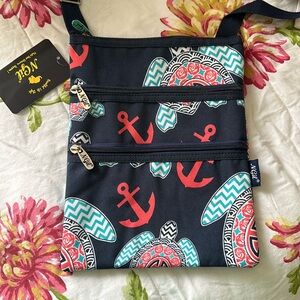 💖NGil nautical crossbody bag with 2 front zipper sections